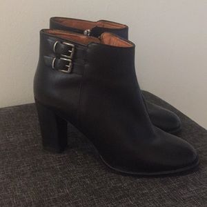 Madewell leather black ankle boots
